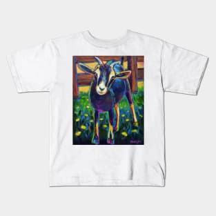 Gertie the Black Farm Goat Kids T-Shirt